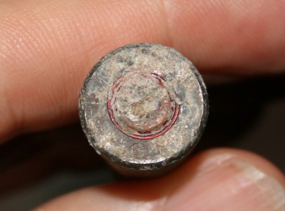 .303 cartridge. Note the red annular ring.