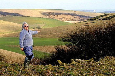 Peggy admires the view!