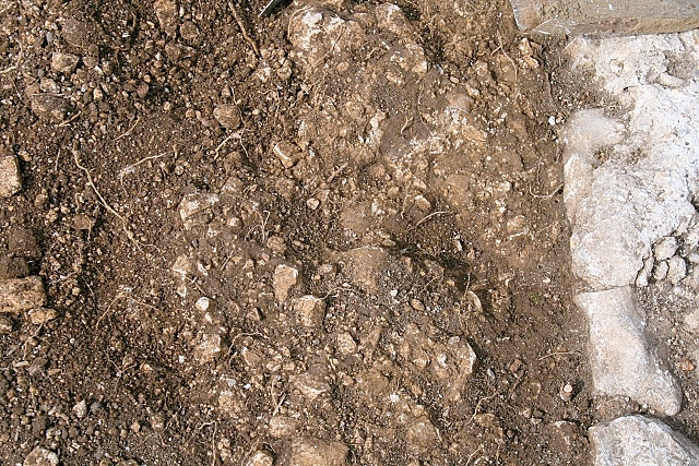 Compacted chalk surface