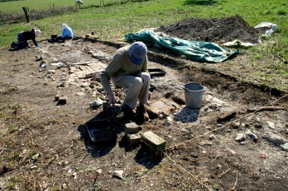 Looking SW from front to back of house; 3rd May 2013.