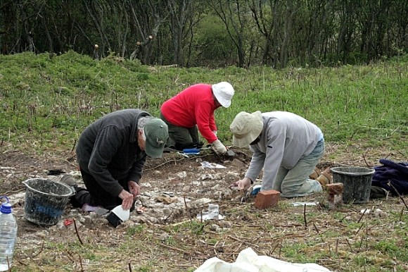 Digging S end of house