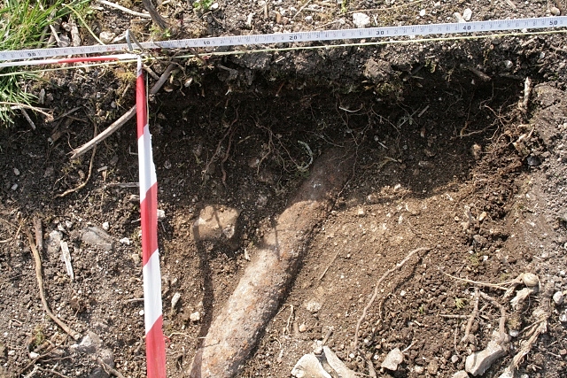 Pipe to NW of house