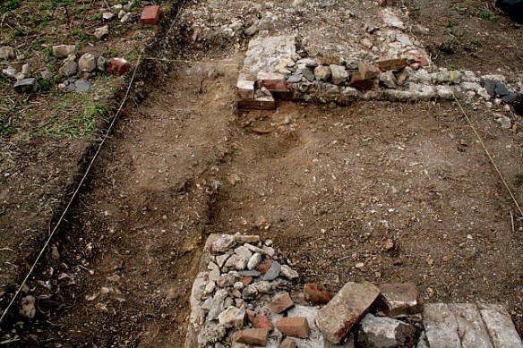 SW end of house, looking N