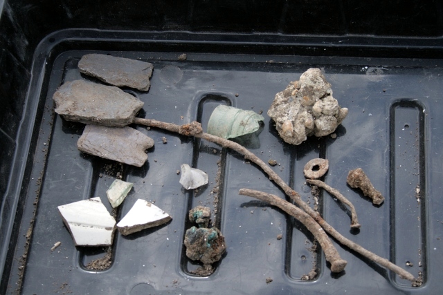 Some finds from demolition layer in vicinity of toilet