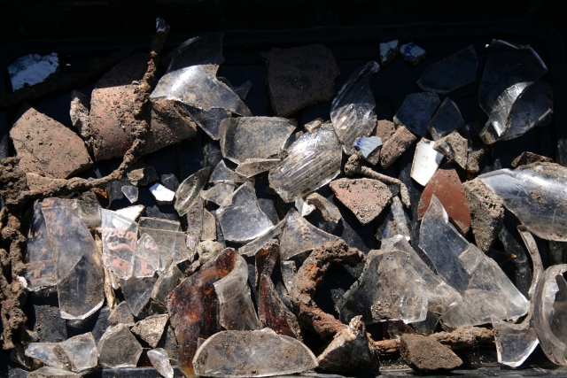 Shippams fish/meat paste jar shards, and other finds