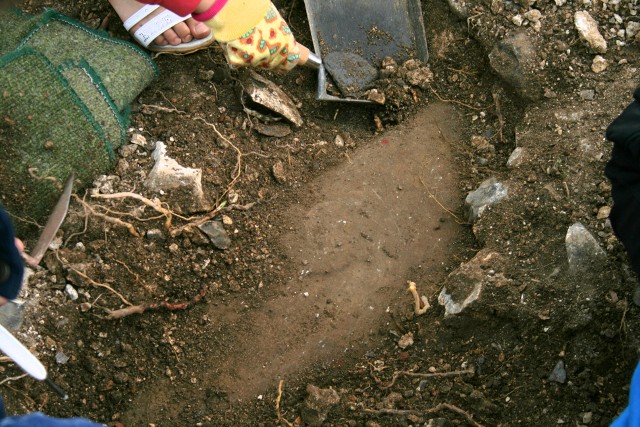 Doorstep to outside toilet