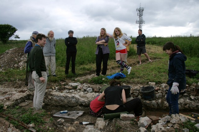 Family visit - digging the toilet site!