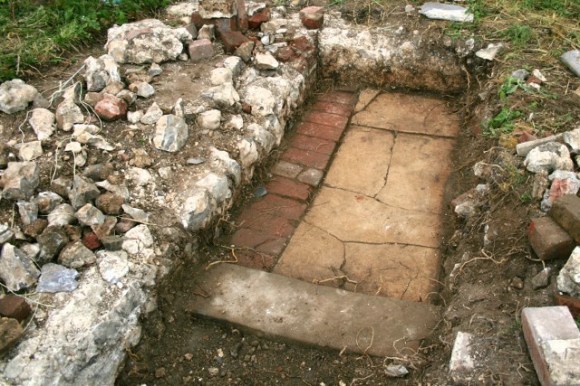 West side of outside toilet