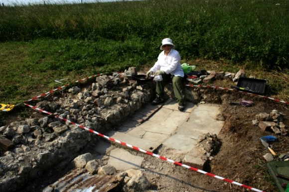 Excavated outside toilet