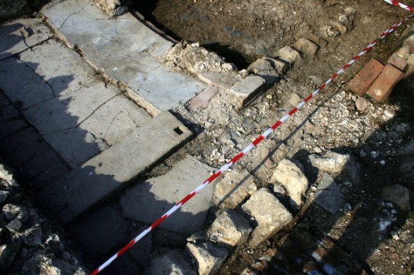 Some stone edges to paths between front gate, the toilet and the front door