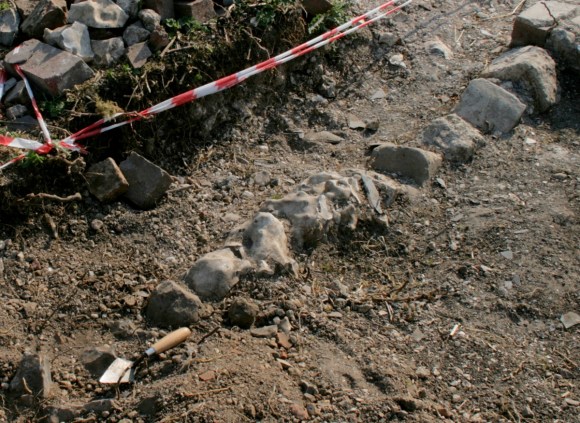 N edge of path E of toilet