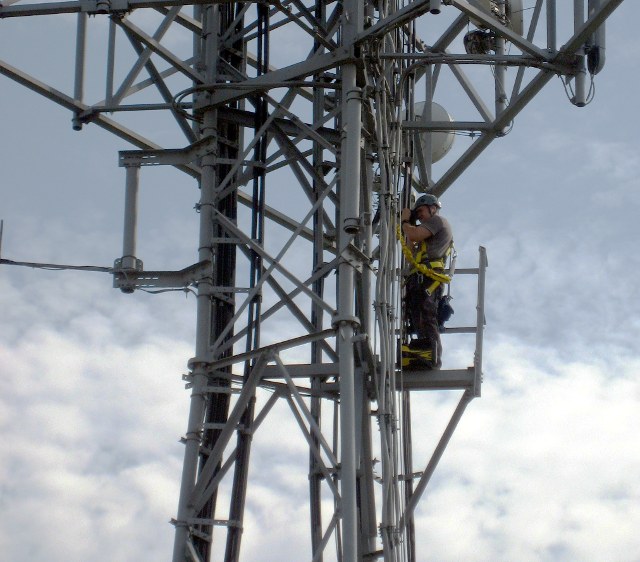 Engineer taking photos from aerial on Newmarket Hill