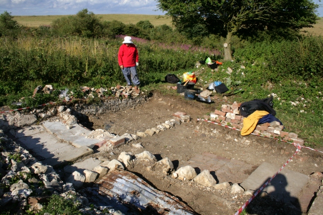 View NE from NW corner of house towards front garden gate