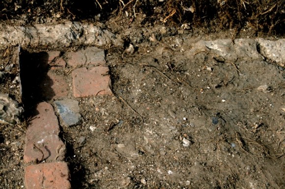 Site of front garden gate