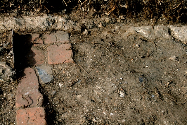 Site of front garden gate