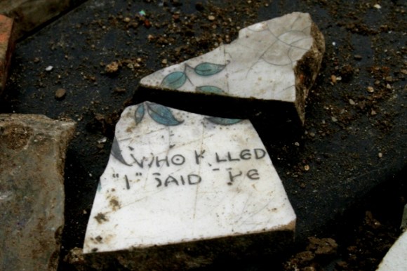 'Who killed Cock Robin' saucer or tea plate