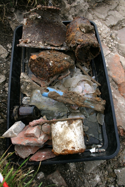 Finds tray from drain