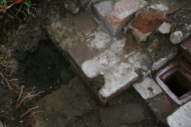 View SW of NE corner of 'woodshed'