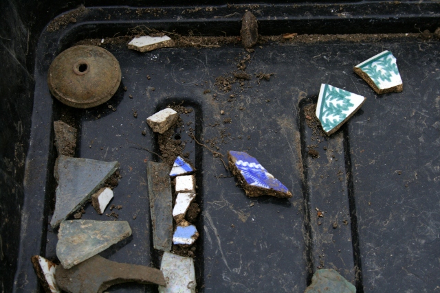 Some finds from S of cottage extension