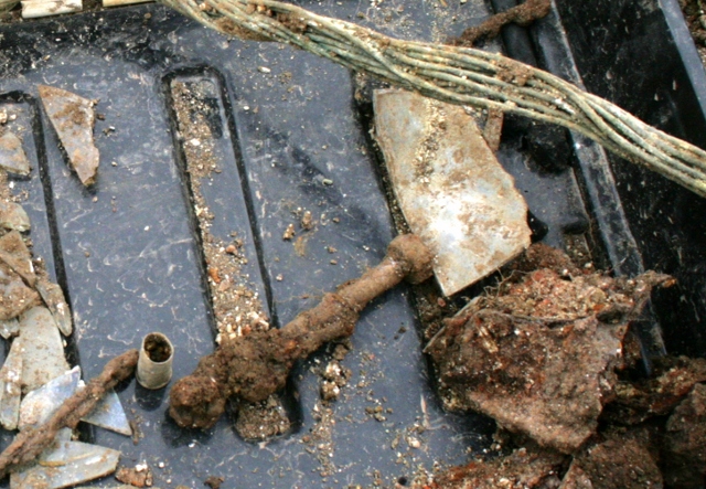 Some metal finds from E of extension, S of cottage