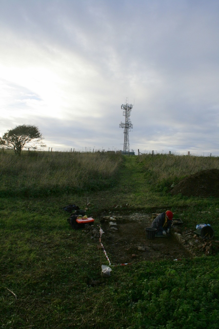 Looking W at S end of cottage