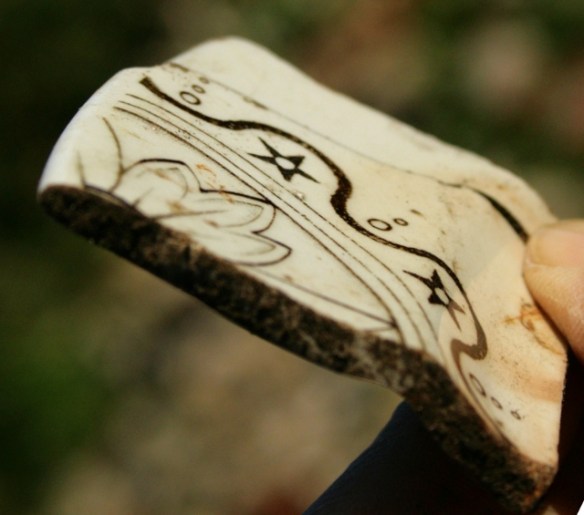 Decorated ceramic shards