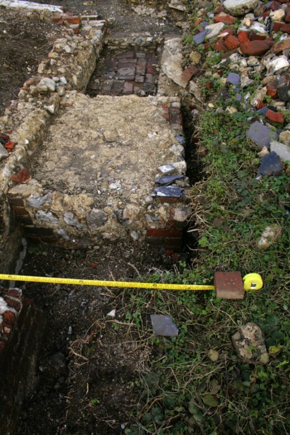 Looking N at E side of cottage