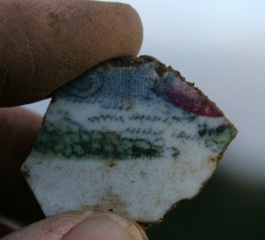 Decorated ceramic sherd; 22nd November 2013.