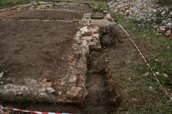 Looking NW at SE corner of cottage