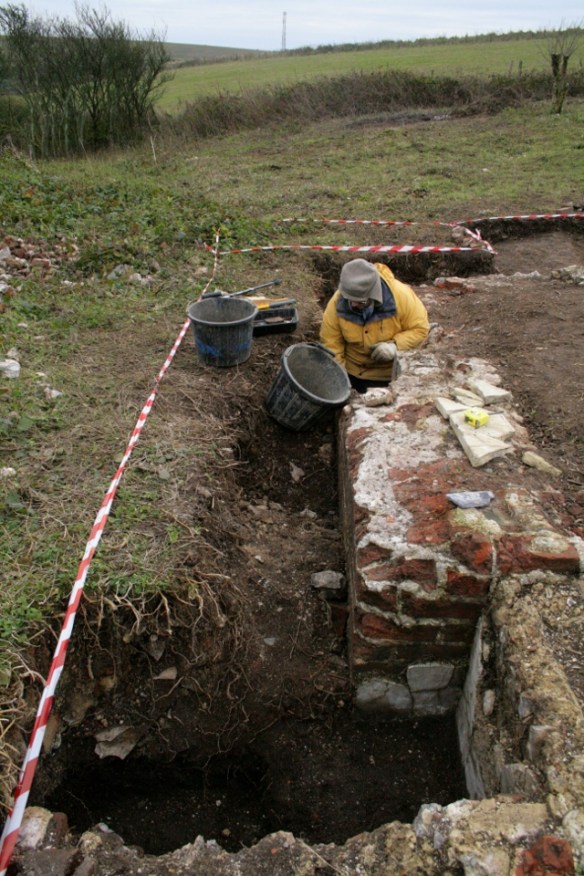 Looking S at southern half of E side of cottage