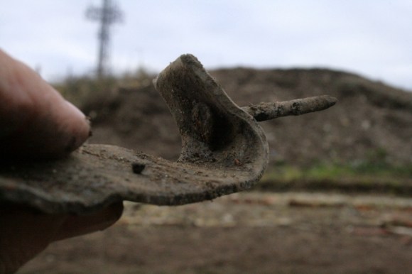 Piece of lead (flashing?)