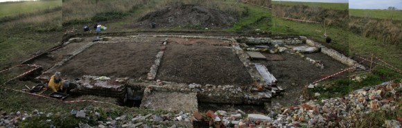 Panorama looking E at dig site