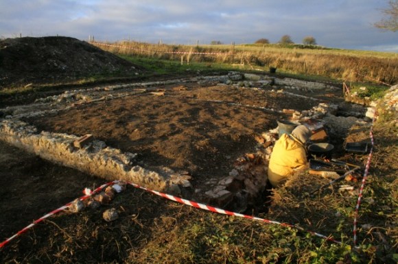 Looking NW at SE corner of cottage