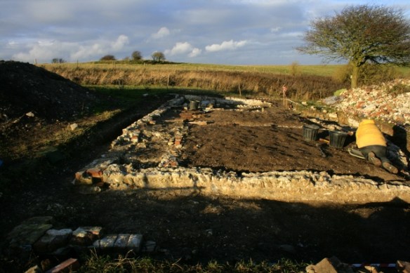 Looking N at cottage from S of 'lean-to' extension