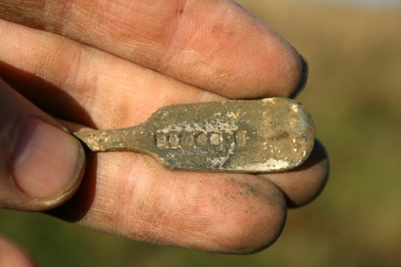 Marks on silver plated salt/sauce spoon