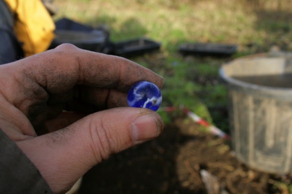 Blue and white marble