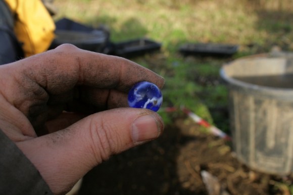 Blue and white marble