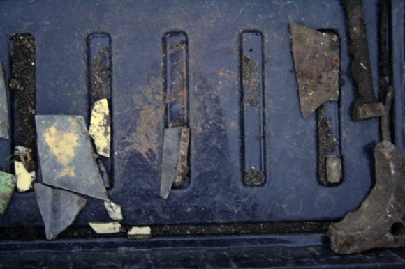 Finds from small extension to trench, SE side of front garden gateway