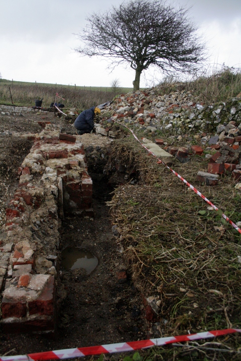 Looking N at E side of cottage