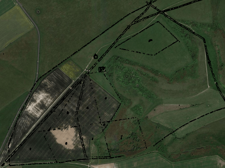 Google Satelite image with 1830 plan outline