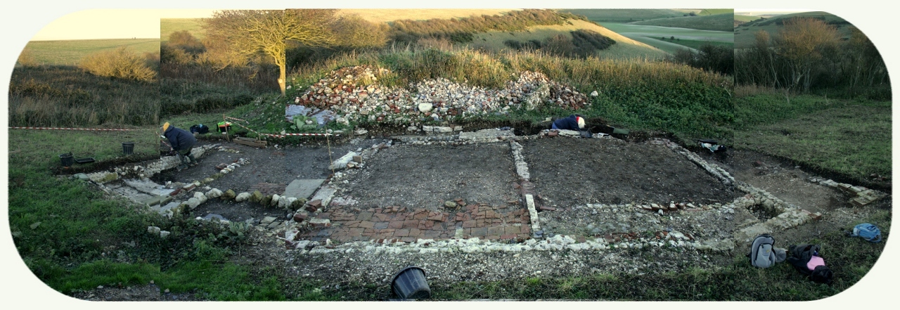 Newmarket Farm Cottage Excavation - Right click for enlarged image; January 2014.