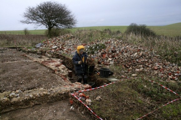 Looking NE at SE corner of cottage
