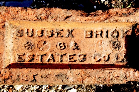 Sussex Brick Estates Co. Ltd brick, part of front doorstep