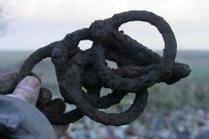 Finds from 1x1m sondage in centre of front yard, N of cottage; 2nd February 2014