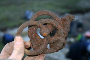 Finds from 1x1m sondage in centre of front yard, N of cottage; 2nd February 2014