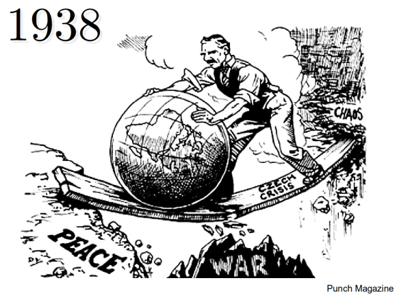 Punch Cartoon 1938, Chamberlain & World Crisis