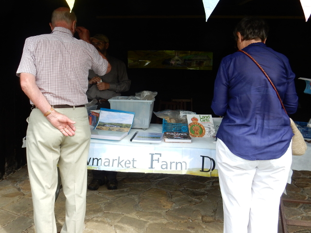 Visitors to stall at Michelham WW2 Event