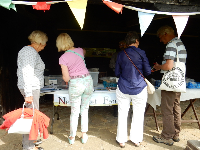 Visitors to stall at Michelham WW2 Event