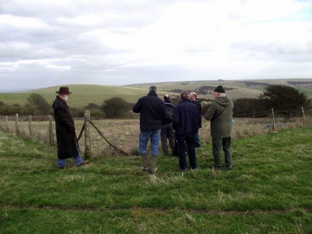 Examining Newmarket Farm. Photo John Funnel BHAS