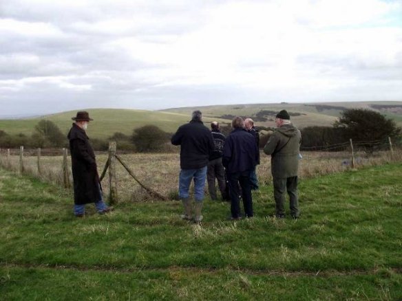 Examining Newmarket Farm. Photo John Funnel BHAS